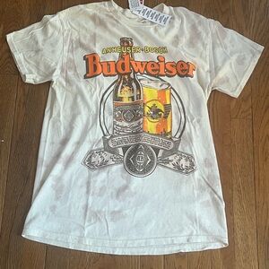 Urban Outfitters Budweiser White Short Sleeve Tee Retro Graphic